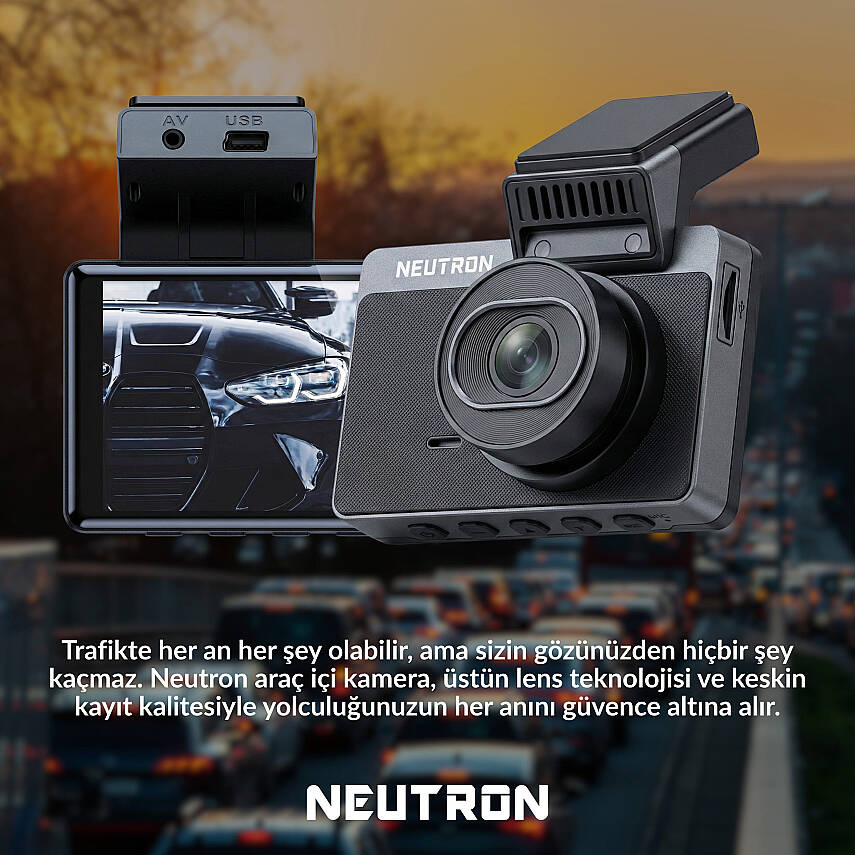 Neutron NTL-CC-02G-4K Çift Kameralı 4K Araç Kamerası, Wi-Fi ve Mobil Uygulama Destekli - 5
