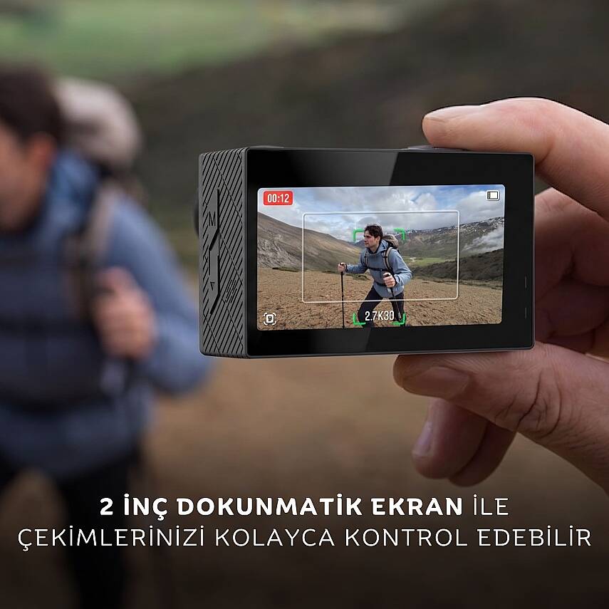 Neutron NTL-AC-02D4K Aksiyon Kamerası, Dokunmatik Ekranlı Aksiyon Kamerası - 5