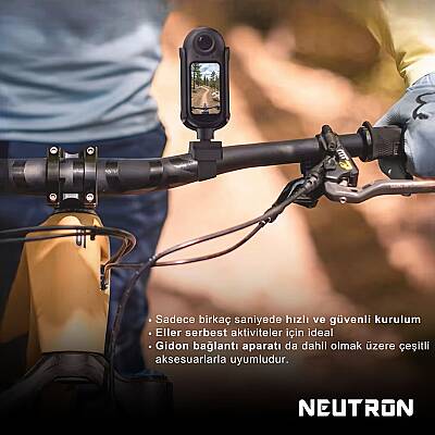 Neutron NTL-AC-01MD4K Mini Aksiyon Kamerası, 4K Görüntü Kalitesi, Titreşim Önleyicili - 3