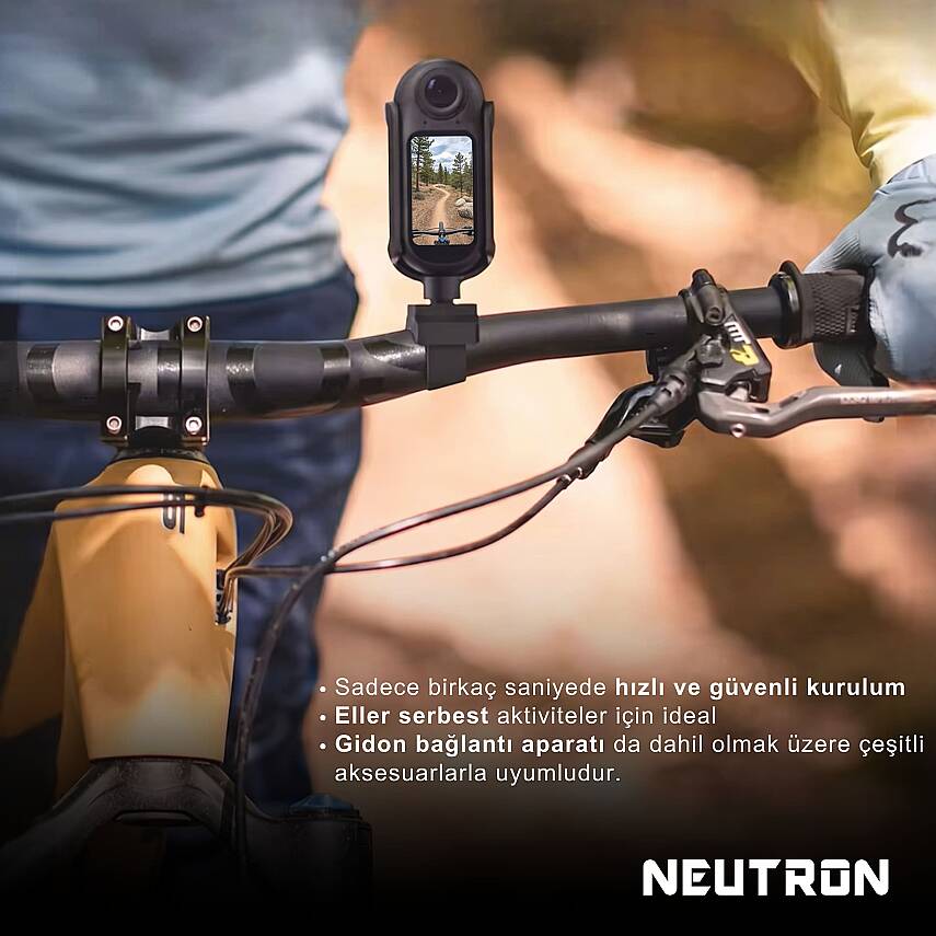 Neutron NTL-AC-01MD4K Mini Aksiyon Kamerası, 4K Görüntü Kalitesi, Titreşim Önleyicili - 3