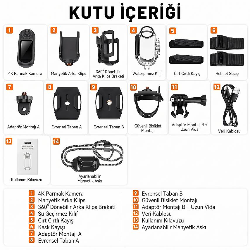 Neutron NTL-AC-01MD4K Mini Aksiyon Kamerası, 4K Görüntü Kalitesi, Titreşim Önleyicili - 6