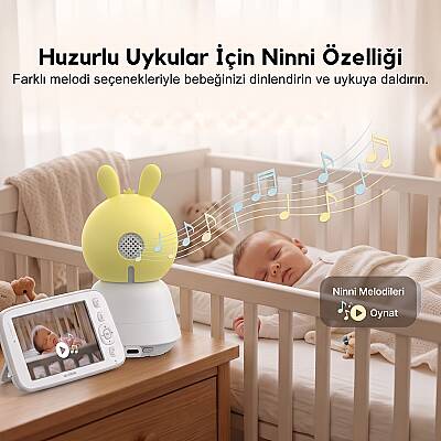 Neutron NTL-BC-04WBM Monitörlü Bebek Kamerası, Ebeveyn Ekranlı ve Ninni Özellikli Bebek Kamerası - 2