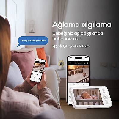 Neutron NTL-BC-04WBM Monitörlü Bebek Kamerası, Ebeveyn Ekranlı ve Ninni Özellikli Bebek Kamerası - 3