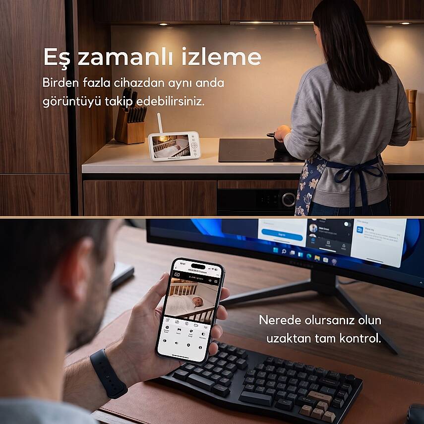 Neutron NTL-BC-04WBM Monitörlü Bebek Kamerası, Ebeveyn Ekranlı ve Ninni Özellikli Bebek Kamerası - 4