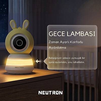 Neutron NTL-BC-04WBM Monitörlü Bebek Kamerası, Ebeveyn Ekranlı ve Ninni Özellikli Bebek Kamerası - 5
