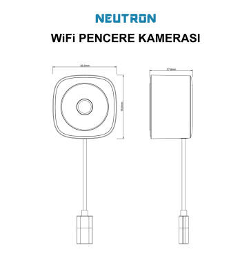 Neutron NTL-IP15GS-3MP Manyetik Yapışkanlı 3MP Kablosuz Pencere Kamerası, Karavan Kamerası - 7