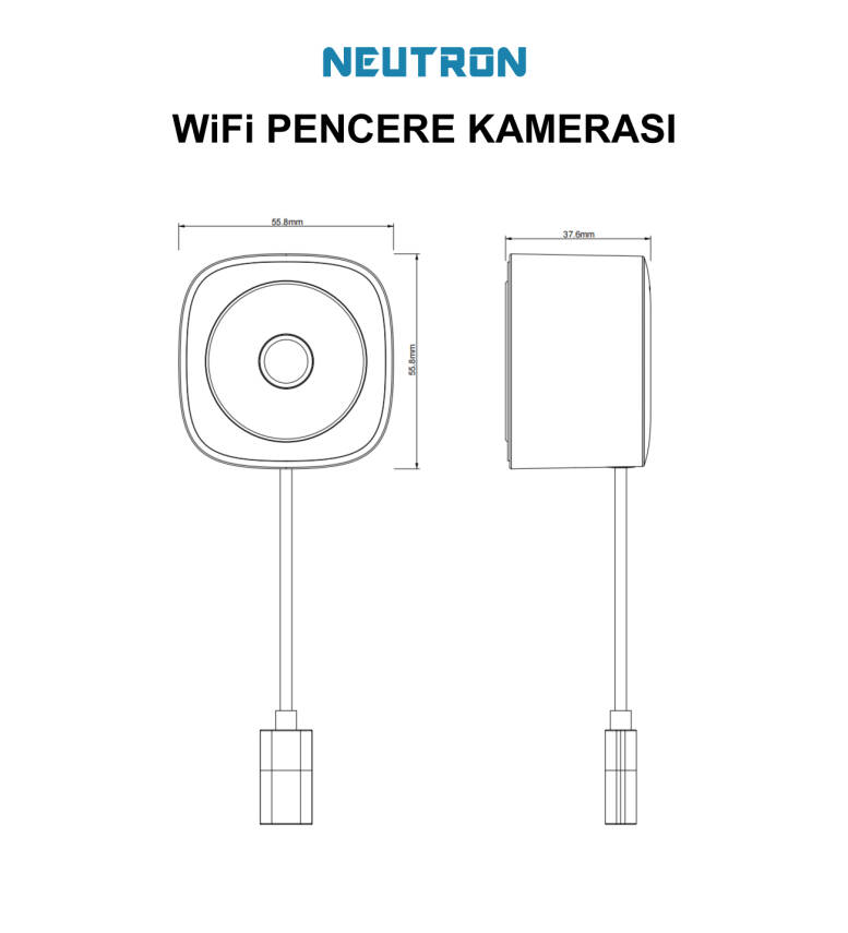 Neutron NTL-IP15GS-3MP Manyetik Yapışkanlı 3MP Kablosuz Pencere Kamerası, Karavan Kamerası - 7