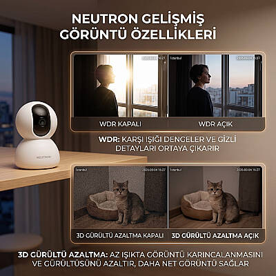 Neutron NTL-PT-16-3MP İç Mekan Kamerası, Evcil Hayvan ve Güvenlik Kamerası - 5
