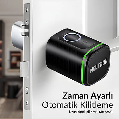 Neutron NTL-SC-02FKPB Akıllı Kapı Kilidi Siyah, Parmak izi, Anahtar, Kart, Şifre - 4