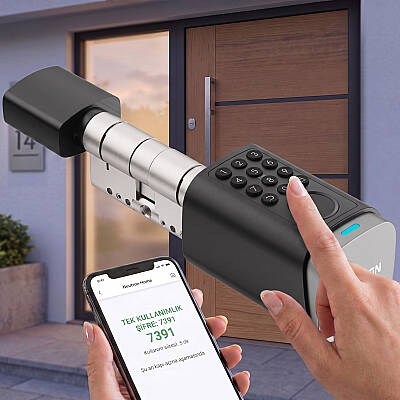 Neutron NTL-SC-09FKPB Akıllı Kapı Kilidi, Parmak İzi, Şifre Kombinasyonu, Akıllı Kart, Fiziksel Anahtar ve Mobil Uygulama - 3