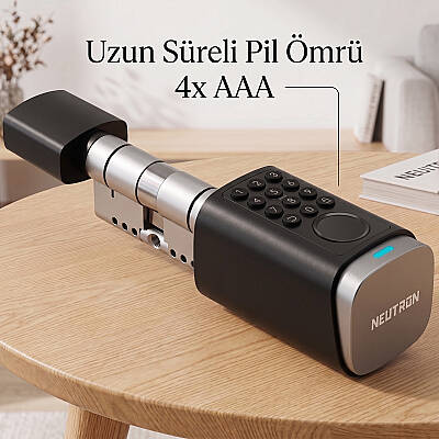 Neutron NTL-SC-09FKPB Akıllı Kapı Kilidi, Parmak İzi, Şifre Kombinasyonu, Akıllı Kart, Fiziksel Anahtar ve Mobil Uygulama - 4