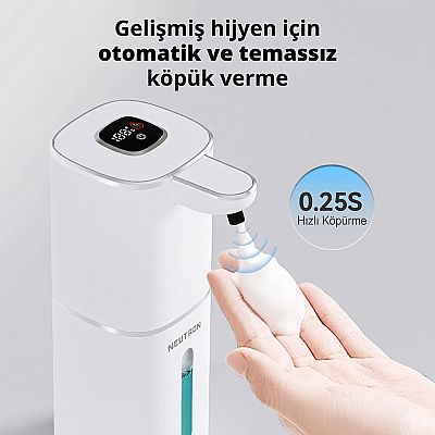 Neutron NTL-SD-38MLS Akıllı Temassız Köpük Sabunluk, Duvara Monte Edilebilir - 3